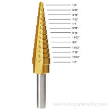 3PCS HSS Titanium Coated Step Drill Bit